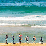 Surf cursus oefeningen en uitleg over het land
